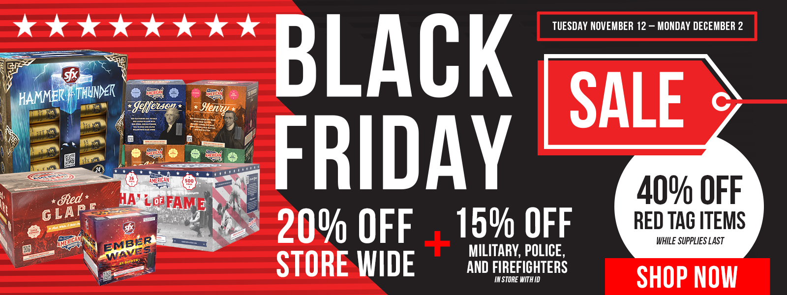 Shop our Black Friday Sale now through December 2!